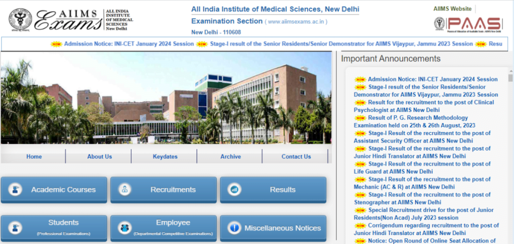 AIIMS INICET January 2024